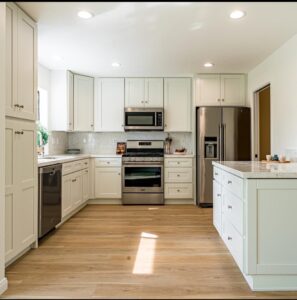 Transformed kitchen remodeled by a general contractor in Kirkland.